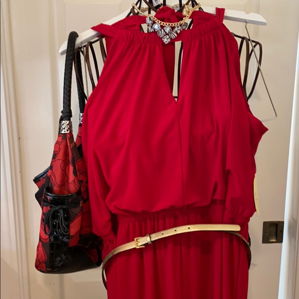 Sexy red jumpsuit